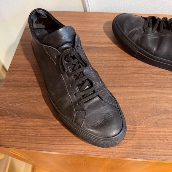 Common Projects Achilles Low – Black Leather Sneakers, Size 45 (US 12) - Picture 6 of 10